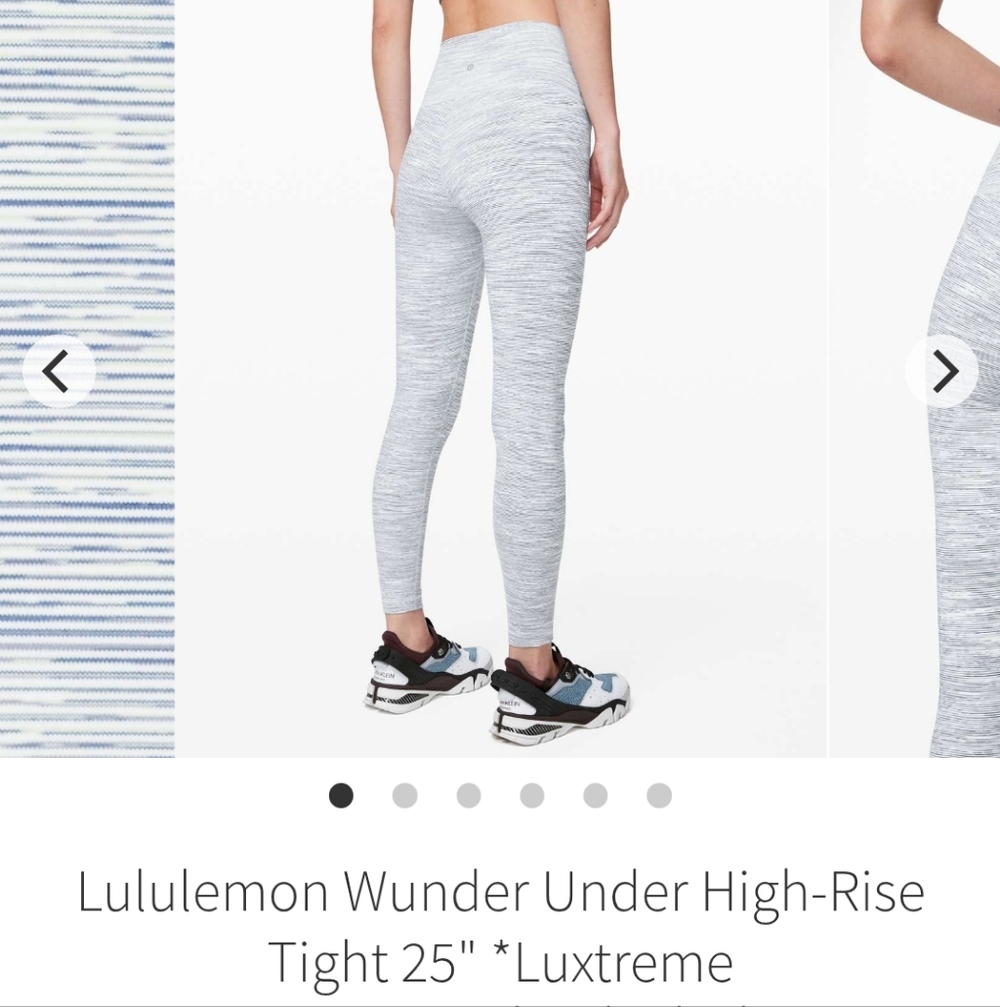 Lululemon Athletica Blue-Gray Wunder Under High-Rise Tight 25" Luxstreme